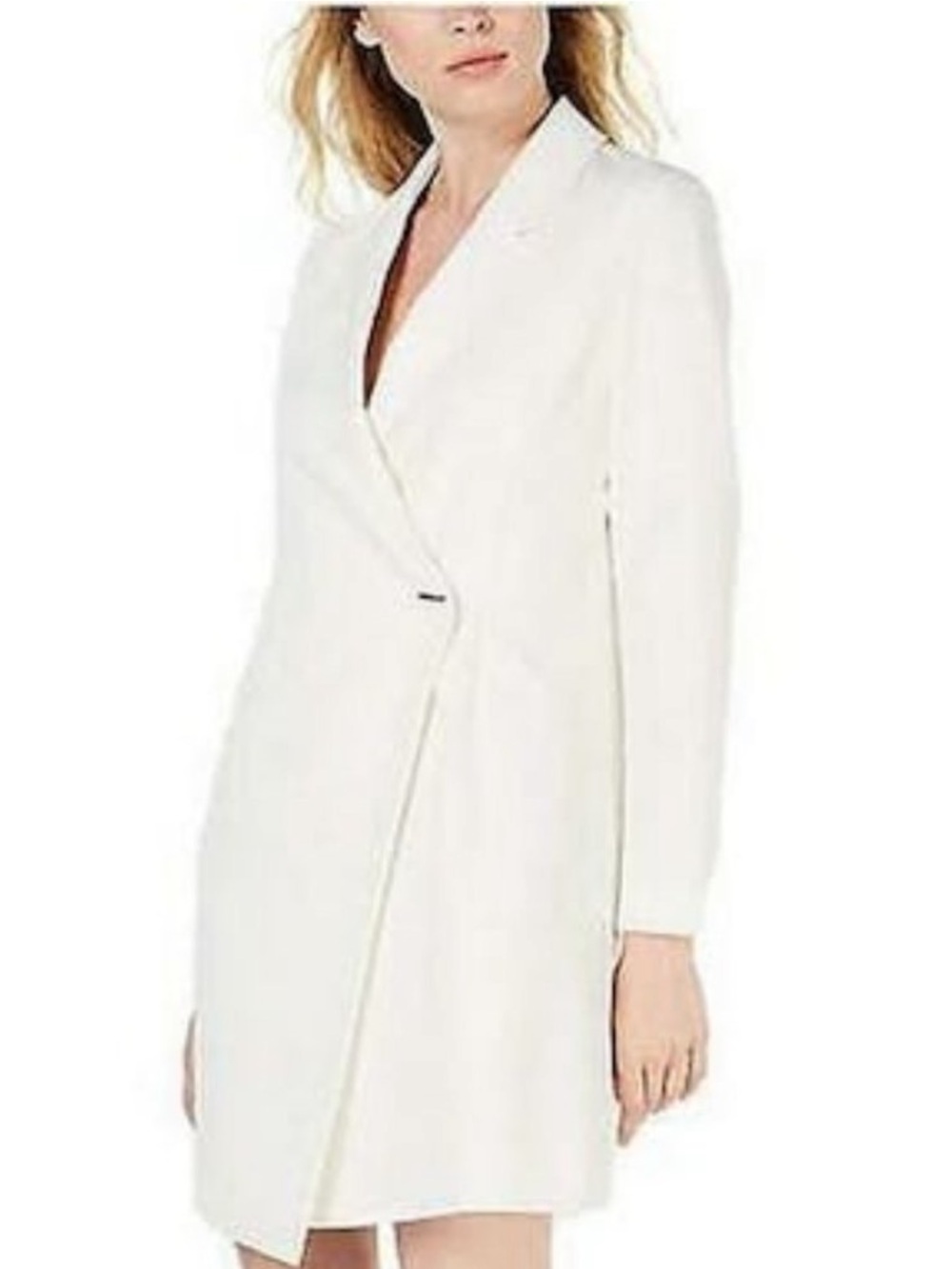 Bar III Ivory Tuxedo Blazer Dress Size 14